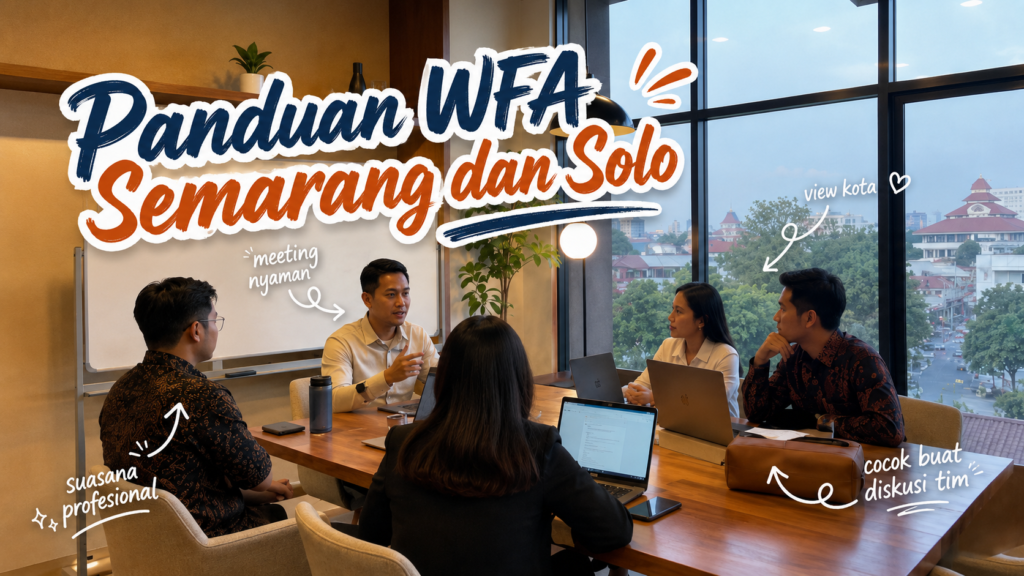 Suasana cafe WFA Semarang Solo yang nyaman untuk bekerja